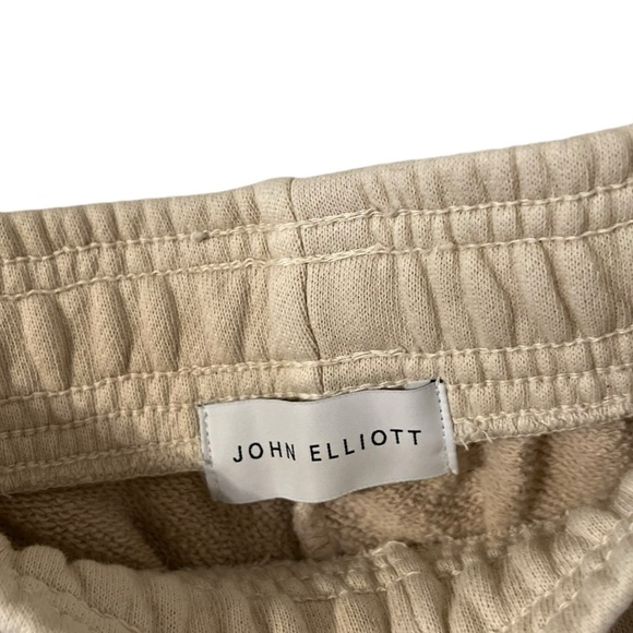 JOHN ELLIOT Men’s Loose Stitch Beige Joggers Sweats - Picture 7 of 13